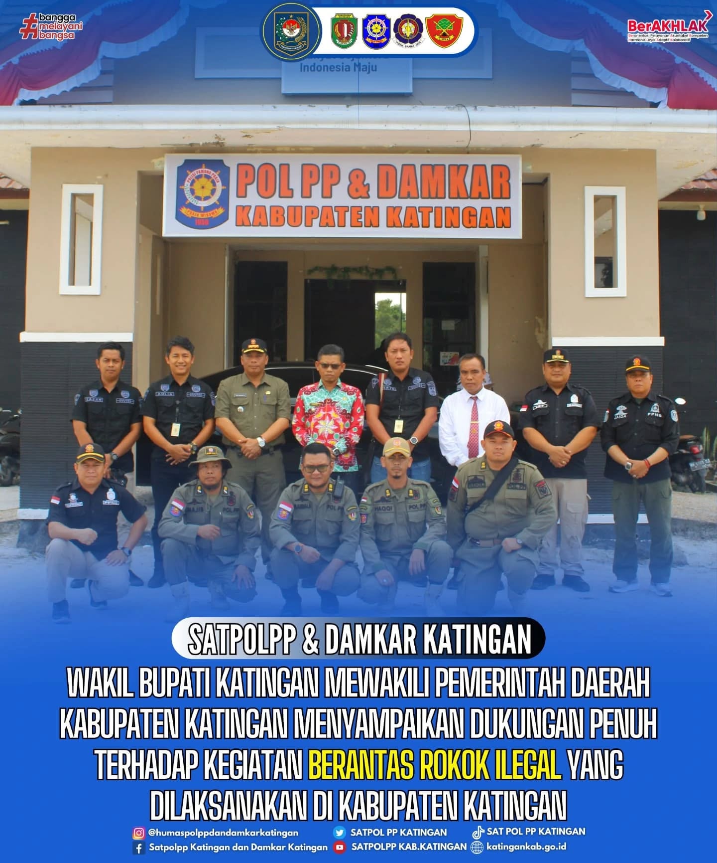 Wakil Bupati Katingan Mewakili Pemerintah Daerah Kabupaten Katingan Menyampaikan Dukungan Penuh Terhadap Kegiatan Berantas Rokok Ilegal Yang Dilaksanakan Di Kabupaten Katingan